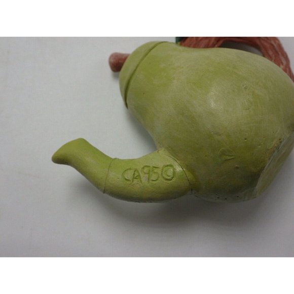 Green Teapot Leaf Handle Ornament Miniature CA 950 C - Picture 7 of 8